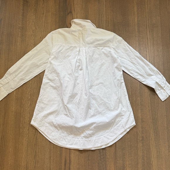 Lafayette 148 White Long Sleeve Tunic Top with Pockets-Size 8 - Picture 3 of 12